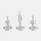 Kingston Living Yoga Women Tealight Candle Holders - 7" - White - Set of 3